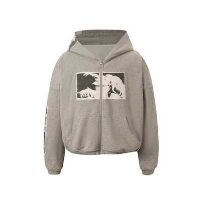 Full-Zip Graphic Hoodie