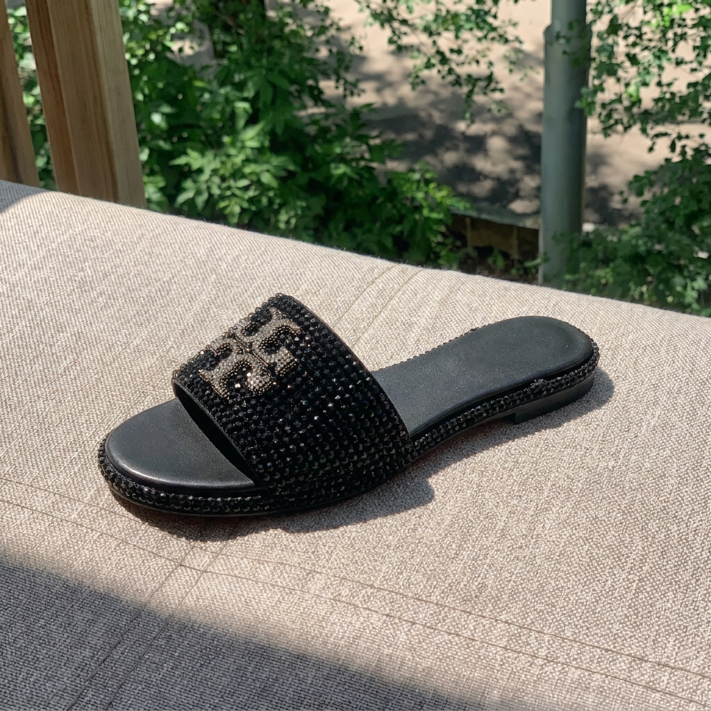 Everly Rhinestone Slides