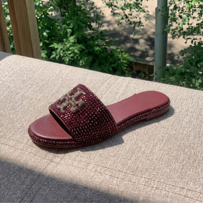 Everly Rhinestone Slides